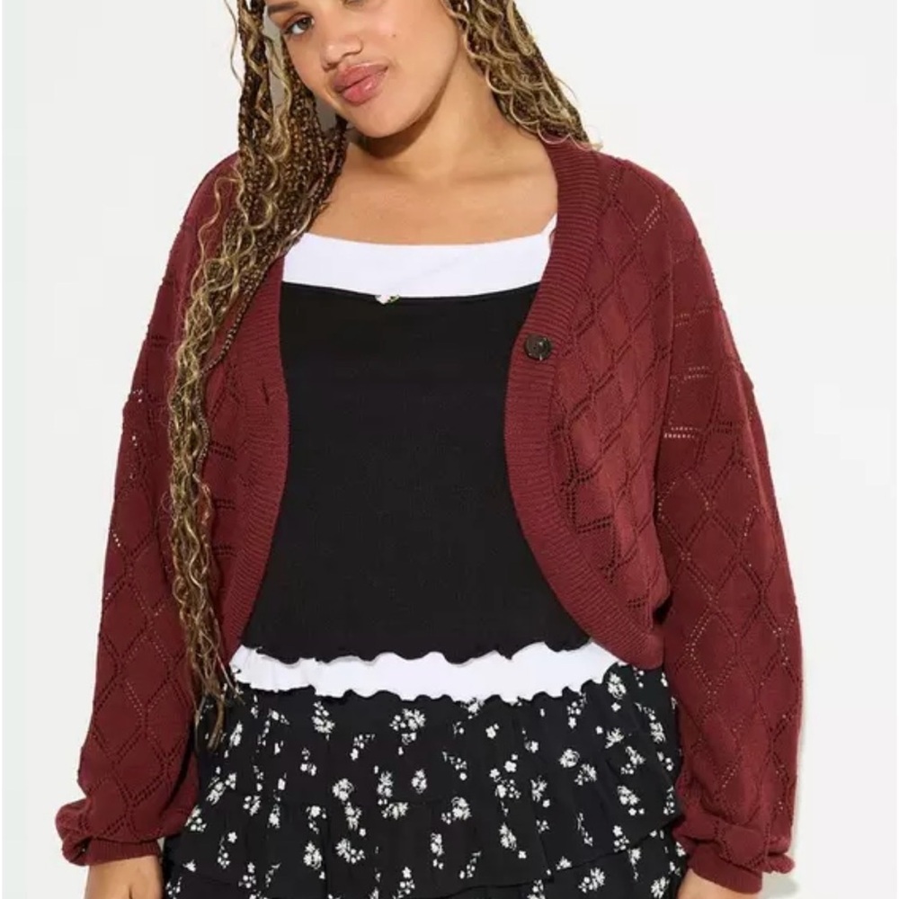 Torrid Lovesick Open-Front Sweater NWT